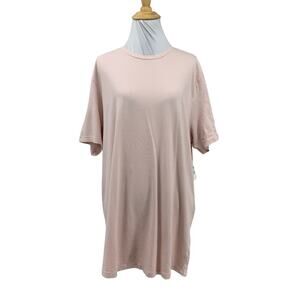 Open Edit T Shirt Mens L Large Peach Cotton Blend Stretch Crewneck Short Sleeve